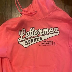 Bright Pink Vintage Letterman Sweatshirt